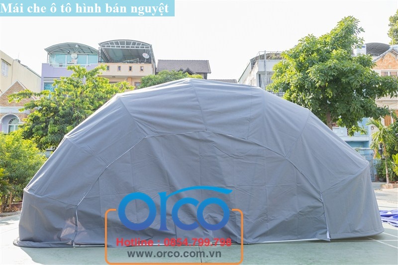 Nhà để xe hình bán nguyệt - Bạt Phủ Ô Tô ORCO - Công Ty TNHH Mái Hiên Thông Minh